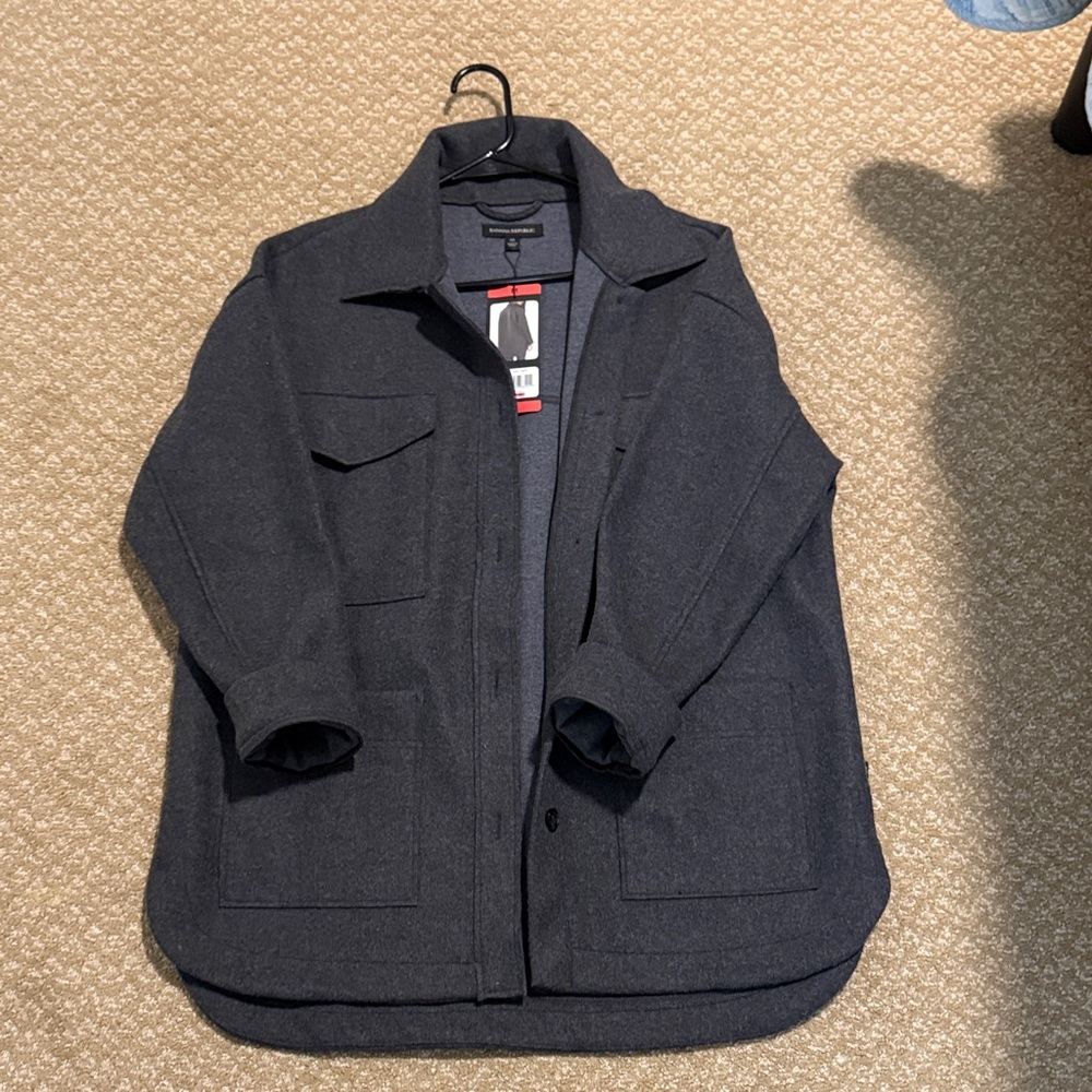 Banana Republic Men's Dark Gray Shirt Jacket